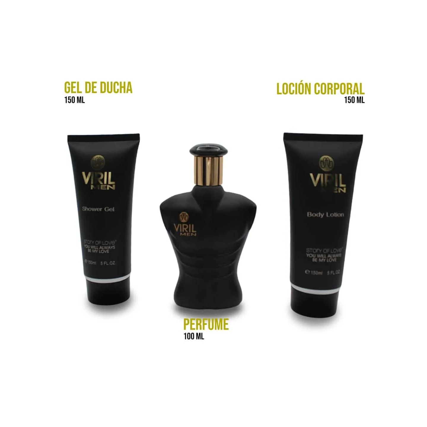 طقم عطر وغسول رجالي 3 قطع