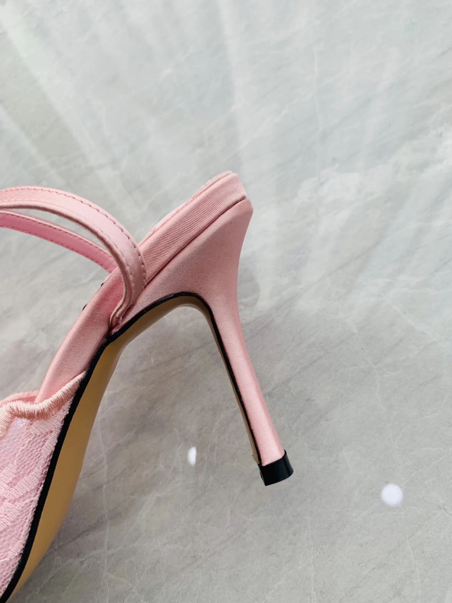 2026 Summer New Style Women's High Heels - Lace Design - High-end European Style - Pink - Beautiful Lady Evening Shoes