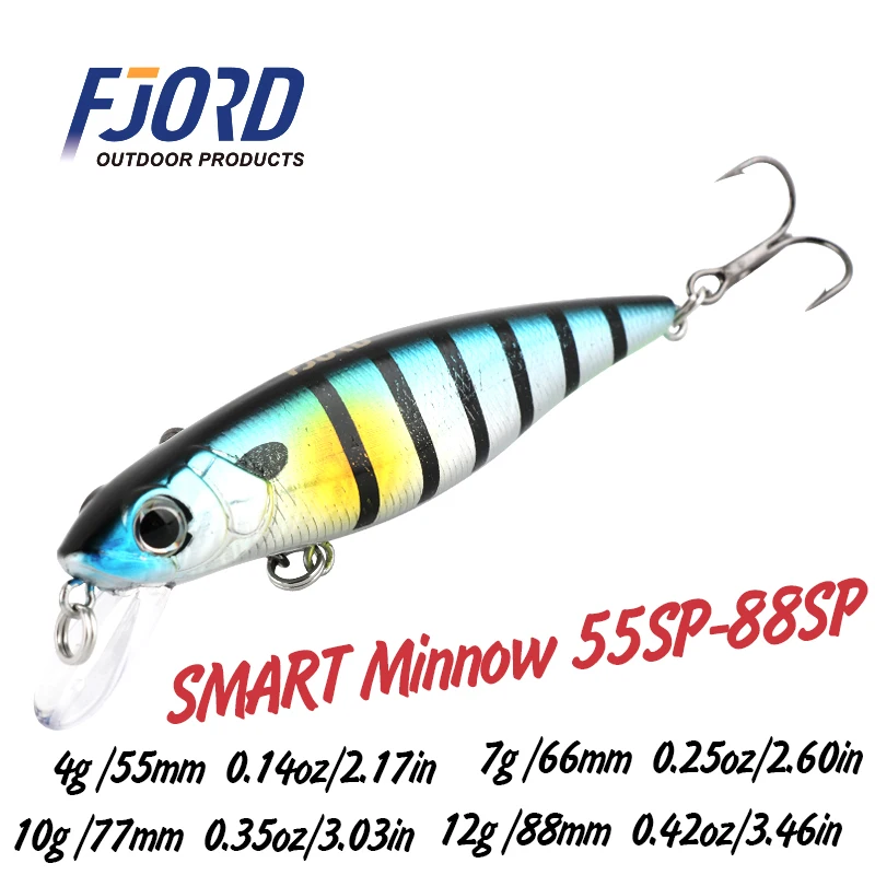 FJORD 55mm 4g 66mm 7g 77mm 10g 88mm 12g Fishing Lures Artificial Mid-water Bait Crankbait Lures Pva Fishing Accessories New