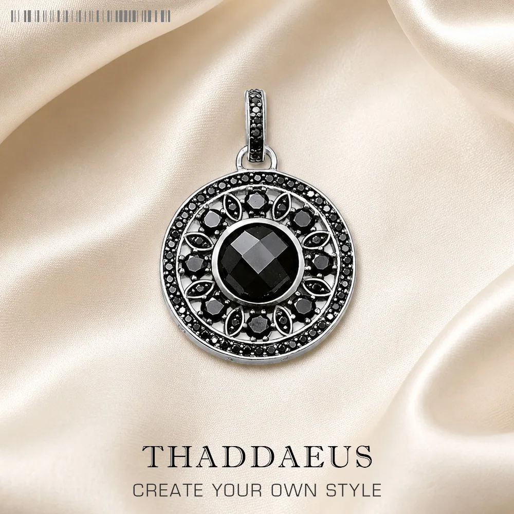Pendant Black Ornament Brand New Glam 925 Sterling Silver Jewelry Europe Style Fashion Accessorie Gift For Soul Woman