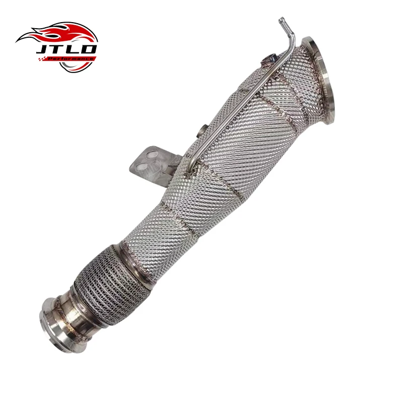 JTLD Performance Exhaust Decat Catless Downpipe with Heat Shield With OPF For BMW B58 M340i 840i G20 G21 2019+ Test Pipes