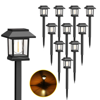 4PCS Solar Outdoor Tungsten Filament Waterproof Ground Plug Lawn Courtyard Lamp Landscape Lighting Garden Villa Rural Decor