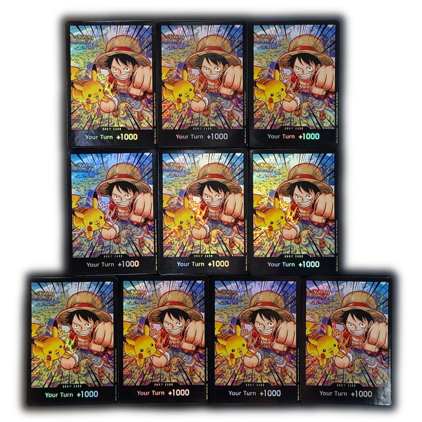

One Piece TCG OPCG English DON card Luffy x Pikachu DON Textured Foil Card Animation Collectible Cards