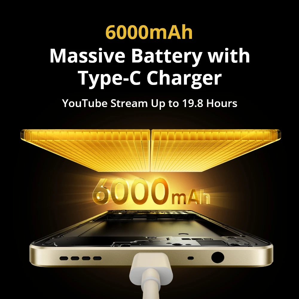 Realme Note 70T 4G Smartphone, Chipset IP54, Pantalla 90Hz de 6,74 pulgadas, Batería 6000mAh, Cámara Al 13MP, Potente Octa-Core 4