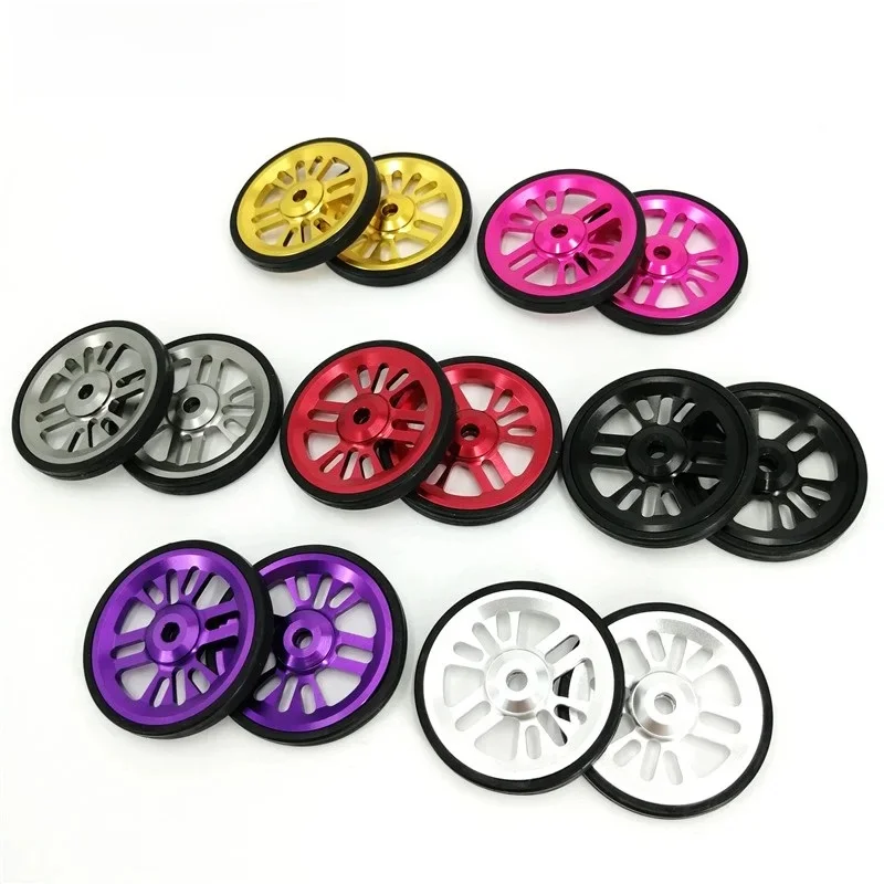 AliExpress New Litepro Folding Bike For Brompton Easywheel Aluminum Alloy Bearing Easy Wheel Rear Rack Flat Rubber Wheels