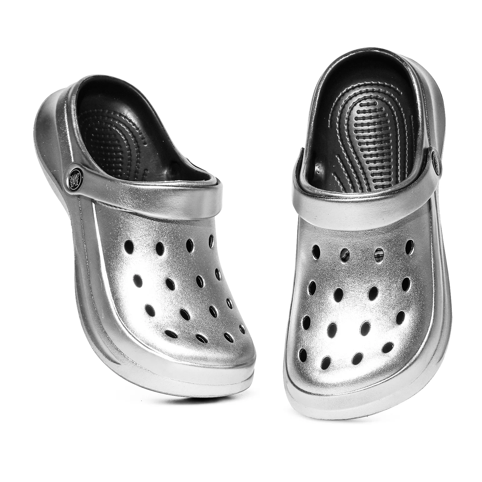 Glitzer-Clogs, Leichte EVA-Gartenschuhe, Wasserdichte Rutschfeste Sandalen, Bequeme Slip-On Schuhe für Drinnen und Draußen 816 – Detail 15