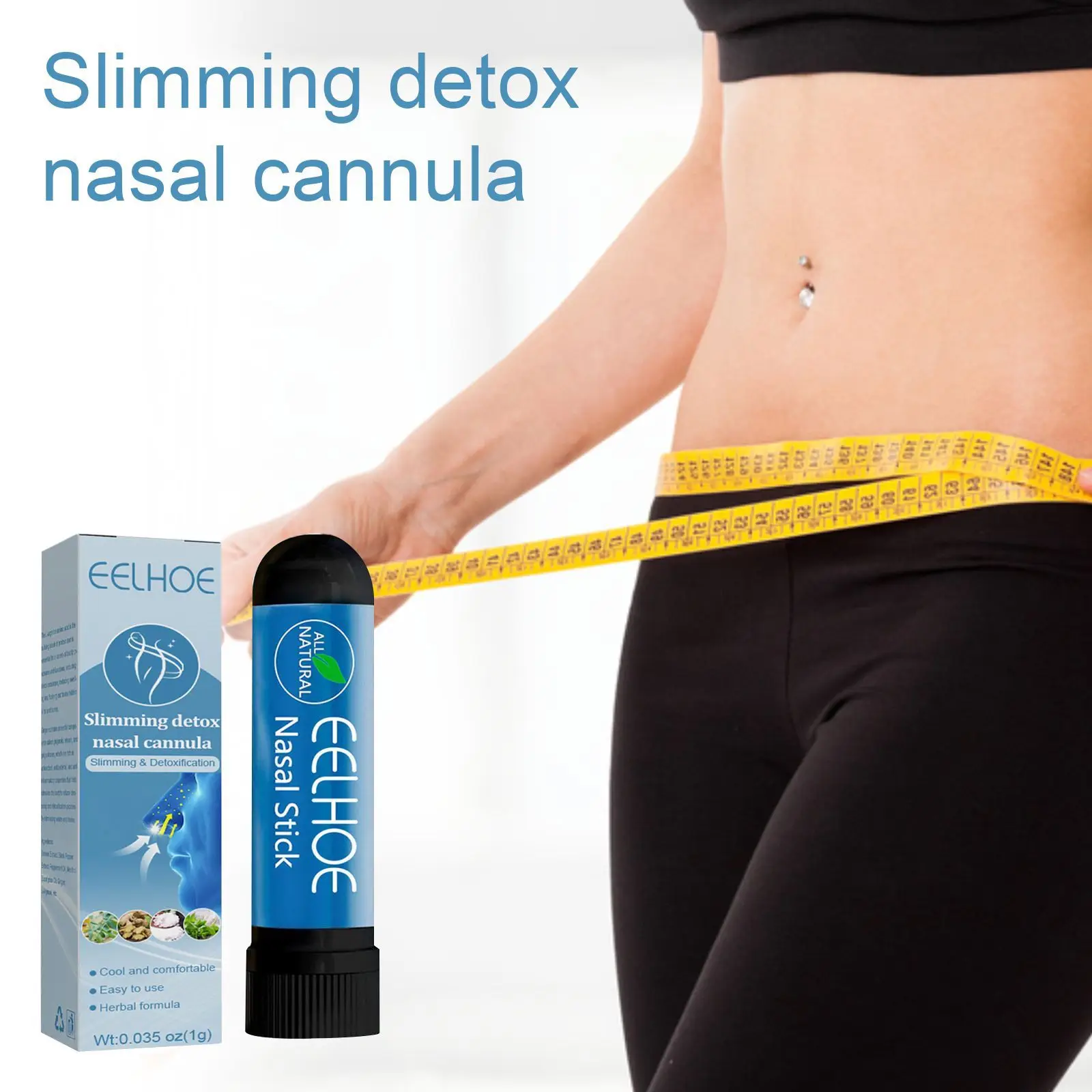 

1g Eelhoe Slimming Nasal Stick Body Shaping Cooling Gel Thigh Firming Circulation Boost Metabolism Natural Plants Slim Care