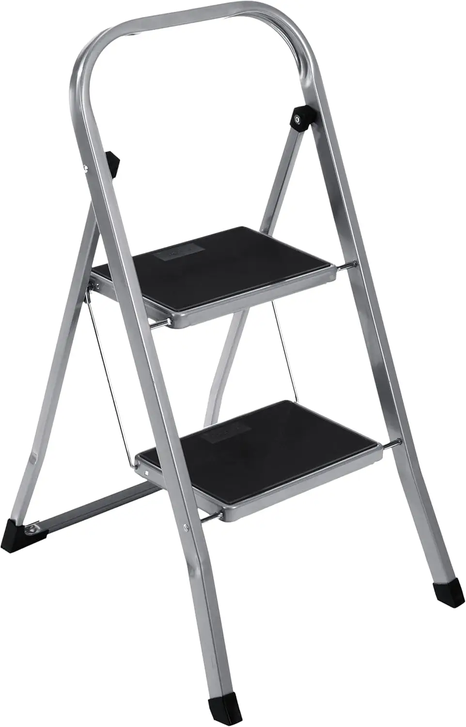 Step Ladder, 2 Steps, Folding Step, Folding Ladder, Household Step, Step Ladder, Rung Ladder, Foldable, up to 150 kg