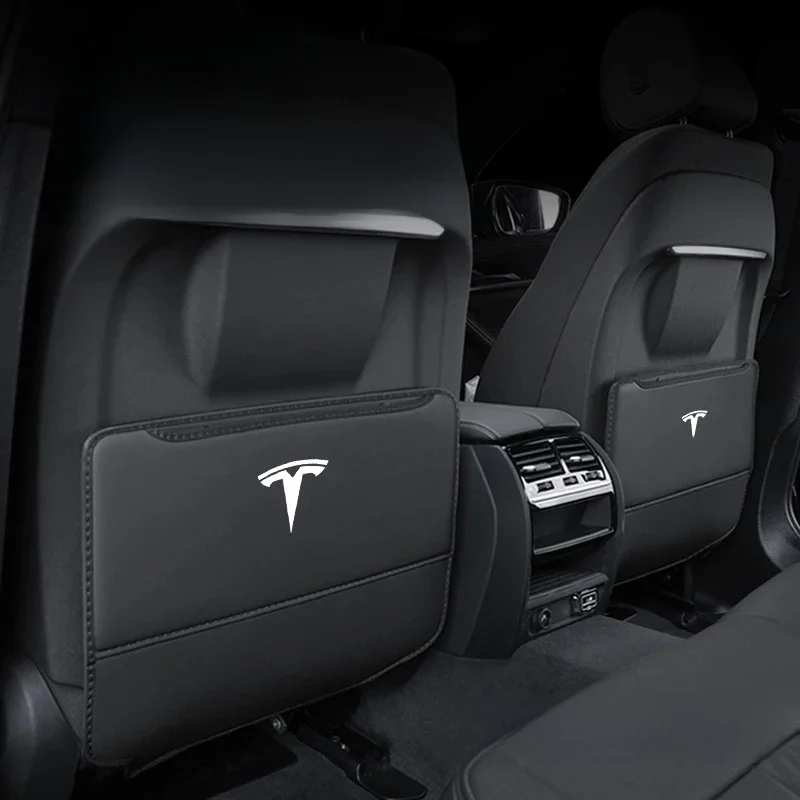 Protection arrière de siège de voiture, sac de rangement Anti-coup de pied pour Tesla modèle 3 modèle Y modèle S modèle X Cyberbruck Beast Roadster