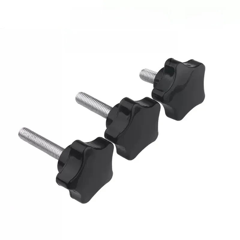 Vis à poignée Pentagonal en acier au carbone, M6 M8 M10 étoile prune bakélite, boulon à pouce serré à la main, vis d'étanchéité réglable