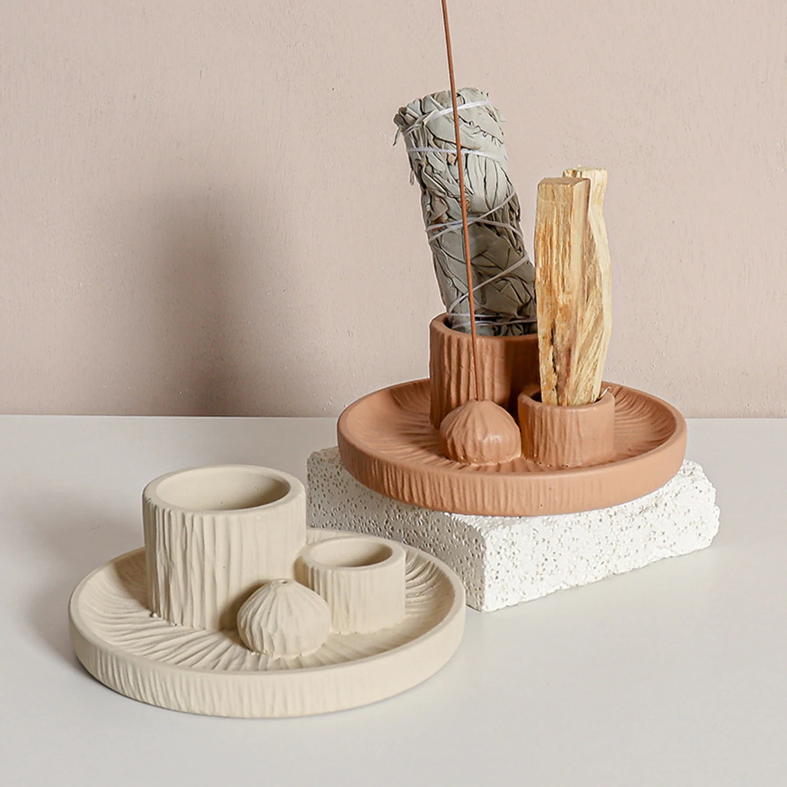 Incense Burner Holder Incense Stick Holder Desktop Ornament Burner Easy to Clean  for Living Room Yoga SPA Housewarming Gift