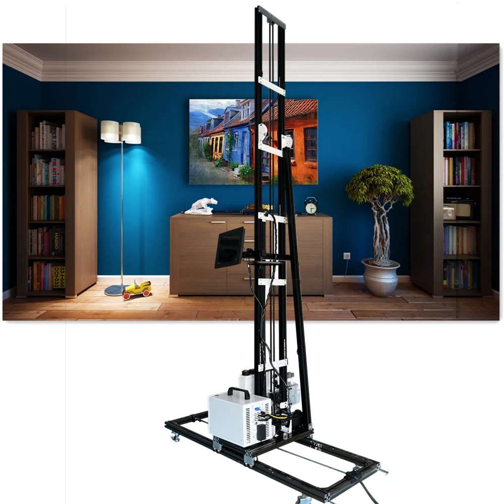 Mesin Cetak Lukisan Dinding Vertikal Dekoratif Kontrol Layar Sentuh 3D Definisi Tinggi 2025