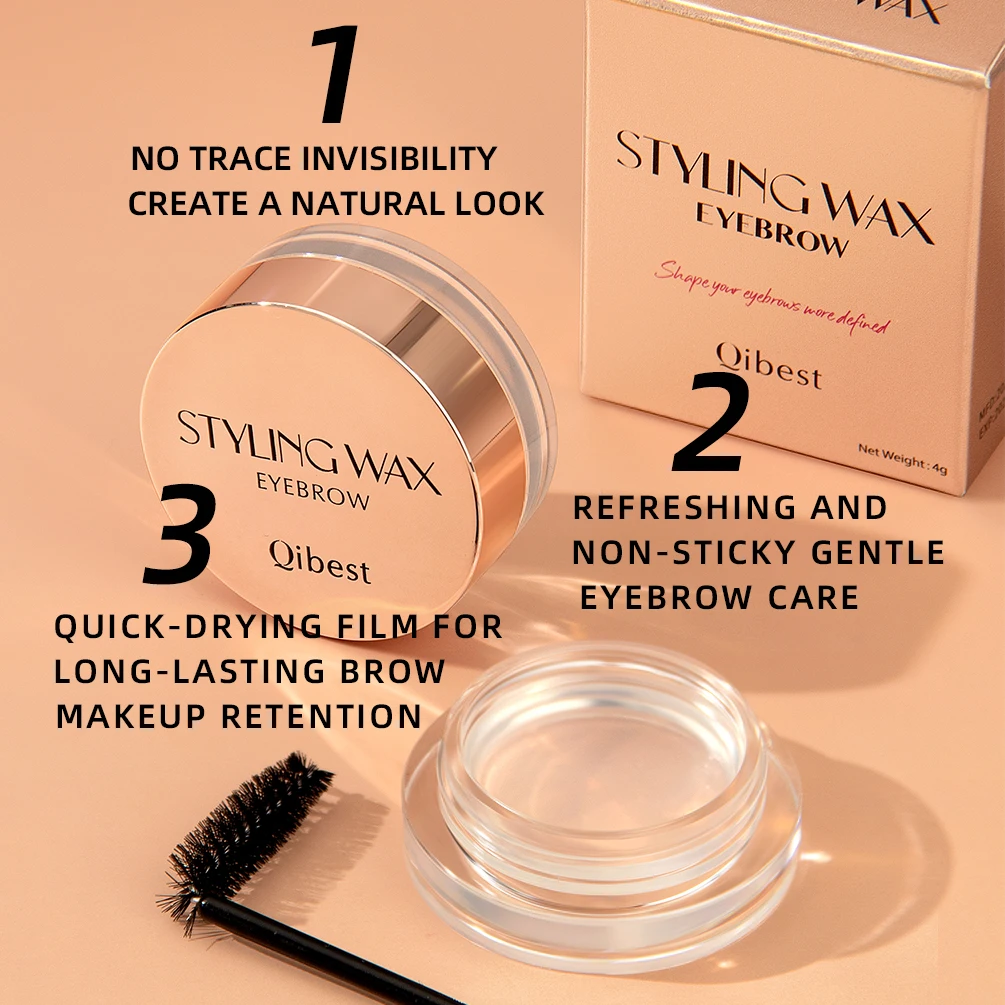 QIBEST modellazione tridimensionale gel per sopracciglia sopracciglio radicato sopracciglio selvaggio gel trasparente impermeabile crema per sopracciglia styling