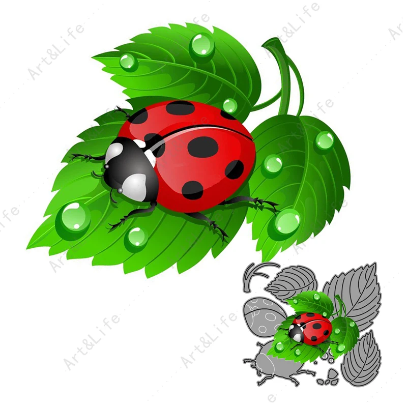 2023 Cute Animas Ladybird Ladybug New Metal Cutting Dies For Scrapbooking Papper Cards Album Embossing Blade Punch Stencils