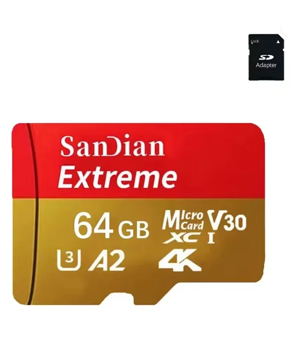 THigh Speed Micro SD TF Card 64GB-512GB U3 V30 Class10 UHS-I Memory Card for Camera Drone Mobile Phone Notebook PC Storage