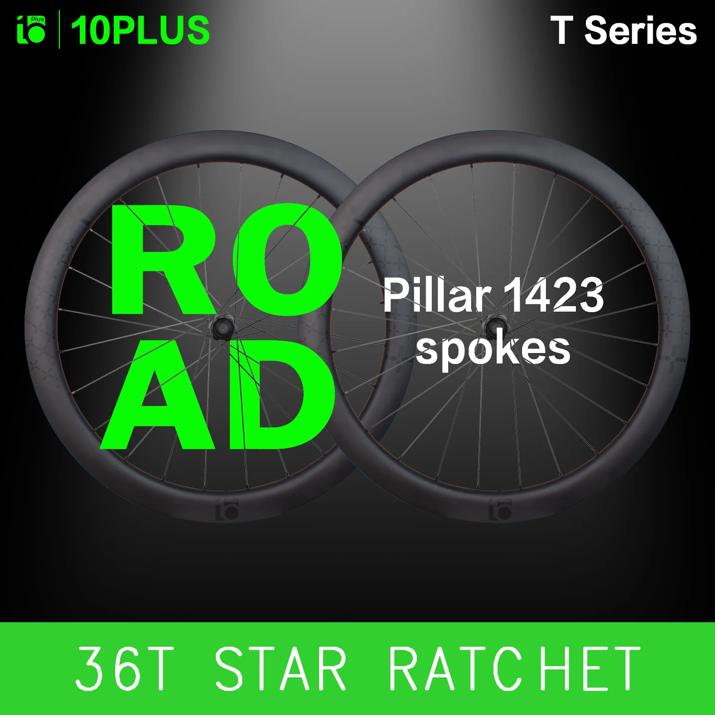 10PLUS T Series 700c Super Light Carbon Rim Wheelset 50mm Quick Release Disc Brake 36T Ratchet 700C Road Bike Upgrade