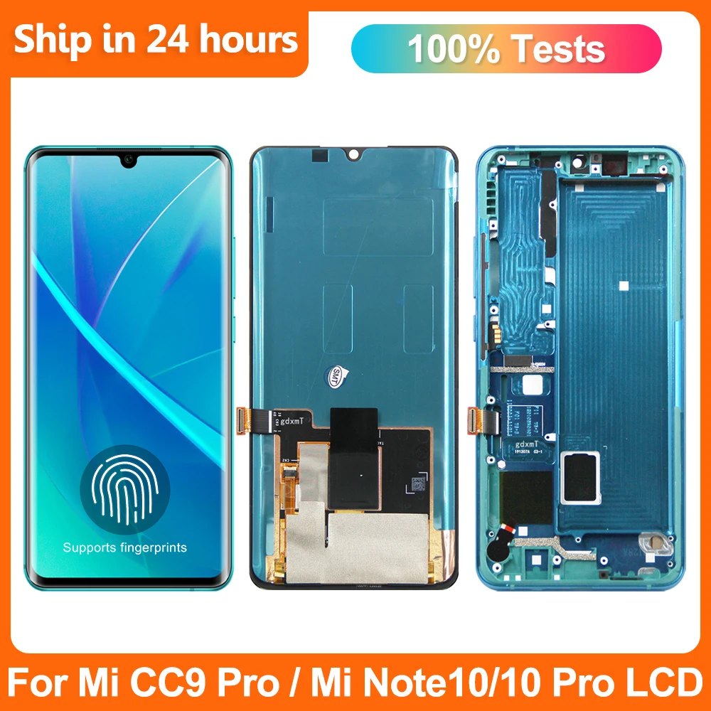 

CC9 Pro Display For Xiaomi Mi Note 10 Display Lcd Display Touch Panel Digitizer For Mi Note 10 Lite M2002F4LG Screen Replacement