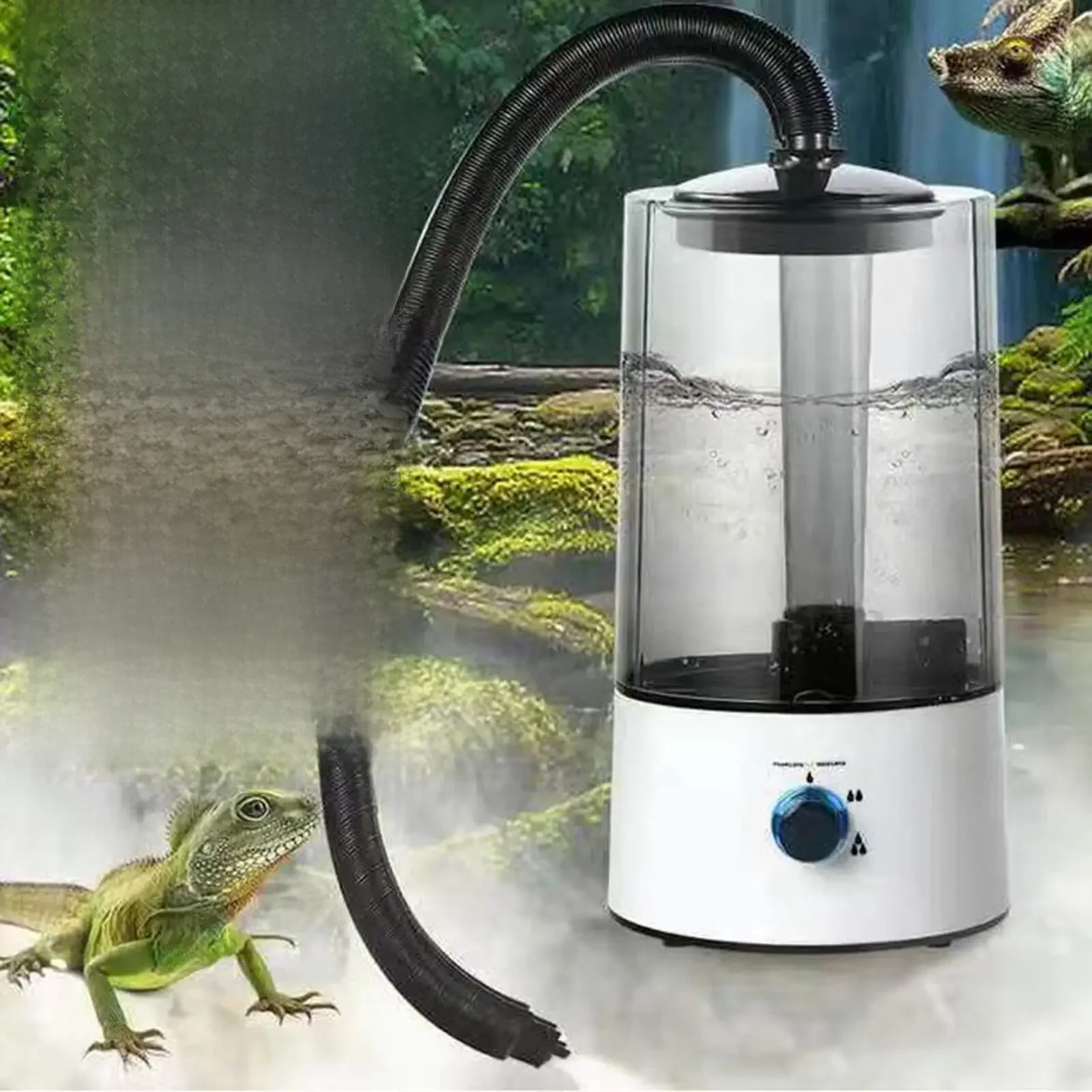 Humidificateur pour reptiles 4L, brumisateur de Terrarium, arrêt automatique, empêche la course à sec, Durable pour tortue avec tuyau d'extension