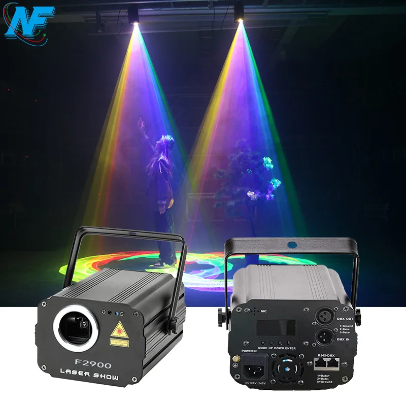 2300mW RGB APP control full color Sound Control  Dj Disco text logo Laser Stage Lamp