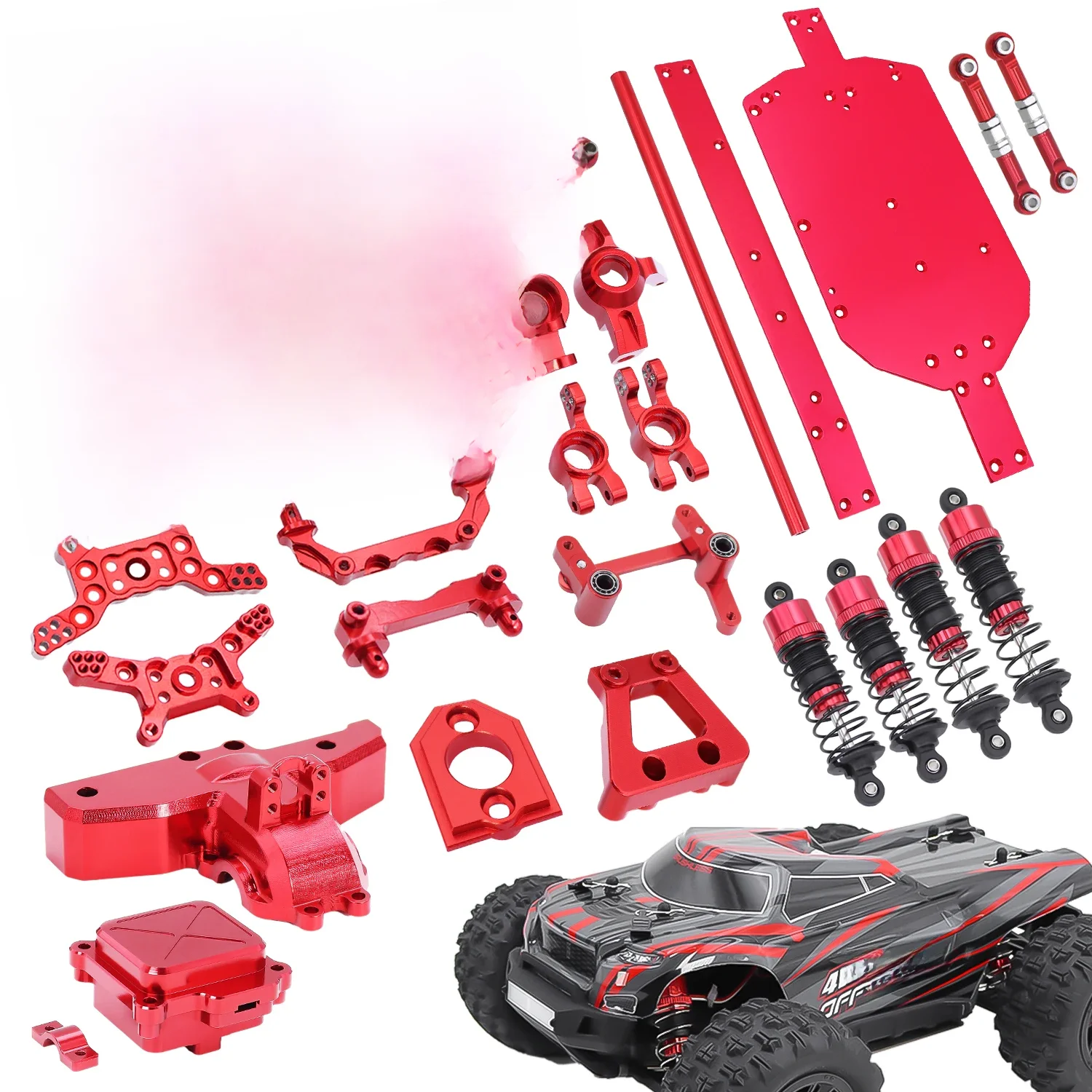 MJX 14210 14209 H14BM Metall Servo Arm Lenkung Suspension Schwinge Getriebe Shock Tower Stoßdämpfer CVD RC Upgrade Teil
