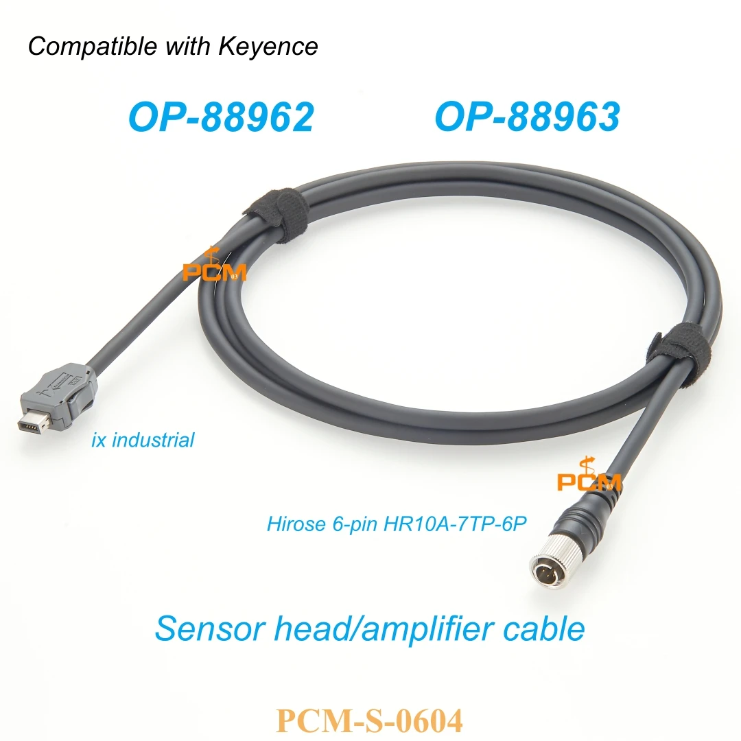 

ix industrial to Hirose 6-pin HR10A-7TP-6P Circular Connector Cable for Keyence Sensor Amplifier Ethernet PLC Industrial Camera