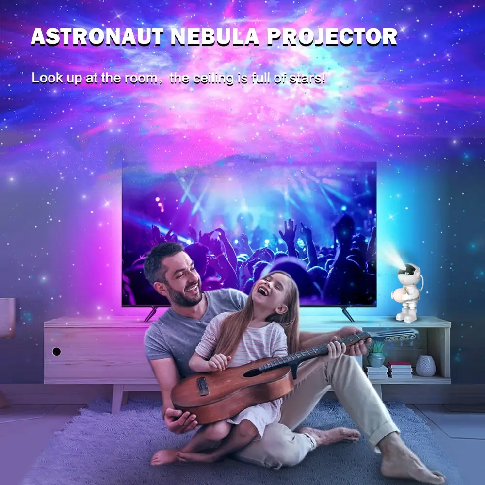 LED Star Galaxy Projector Night Light Starry Sky Astronaut Projectors Bedroom Decoration Lamp Room Decor Gifts For Children