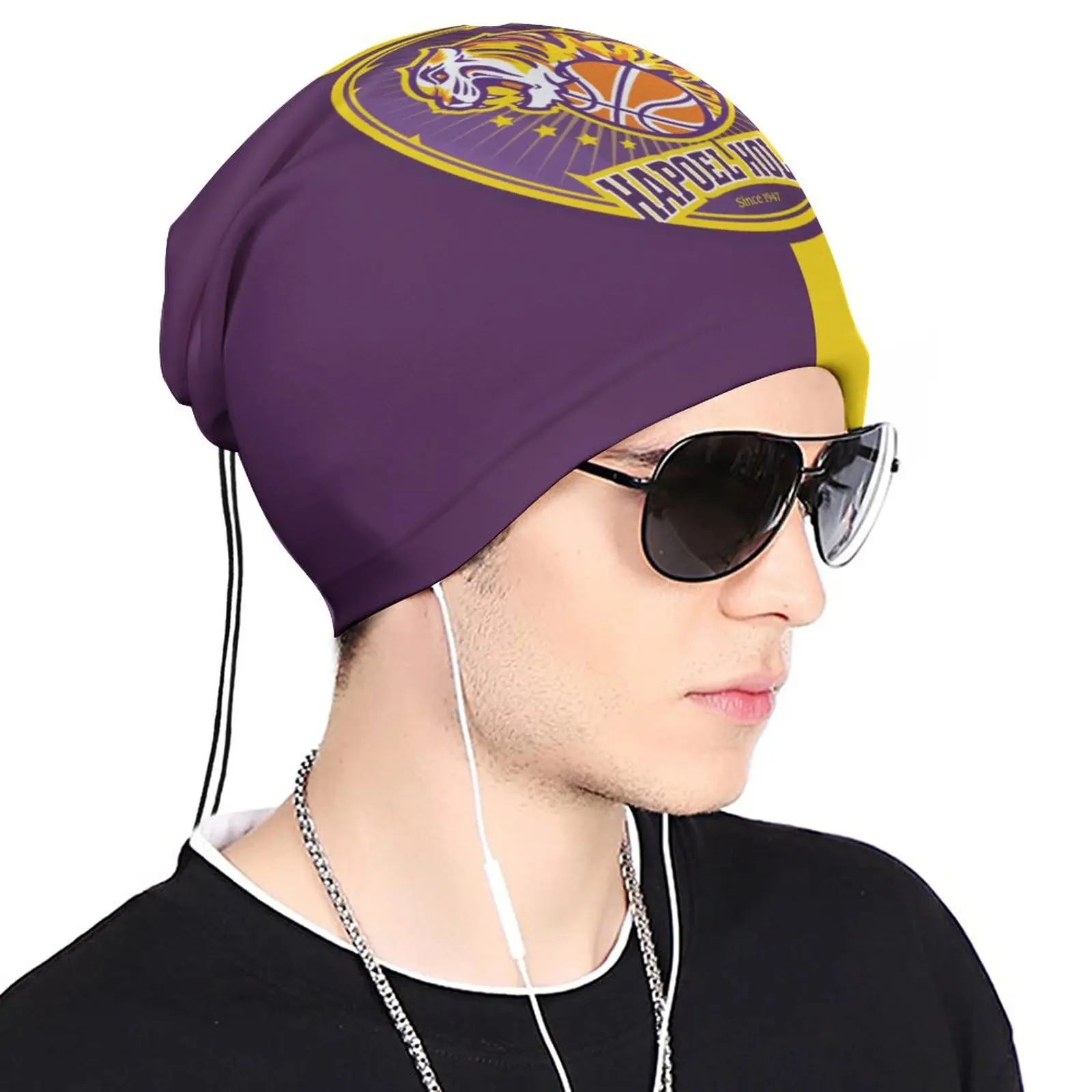 Hapoel Holon BC maschera per il viso turbante senza cuciture copricapo collo caldo all'aperto multifunzionale