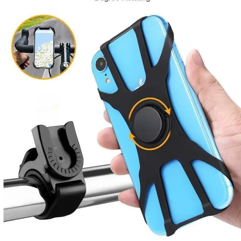 AliExpress UK RPXBGUCKARHG Universal Silicone Bicycle Phone Holder Motorcycle for IPhone 13 pro max 7 8 plus X Xr Mobile Phone