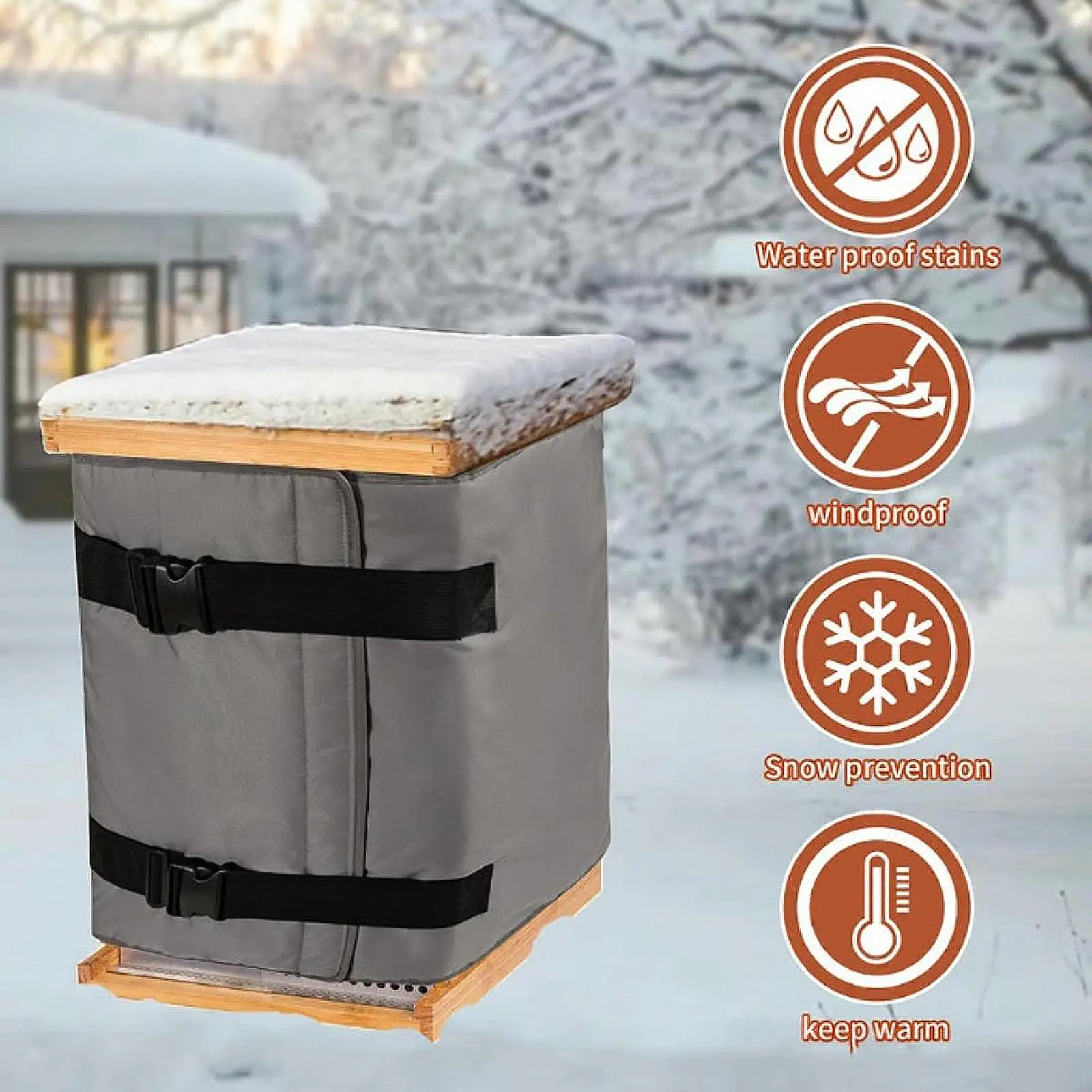 

Adjustable Winter Bee Hive Wrap Oxford Insulated Cover Outdoor Hive Boxes Beekeeping Equipment for Garden Cold Weather Coldproof
