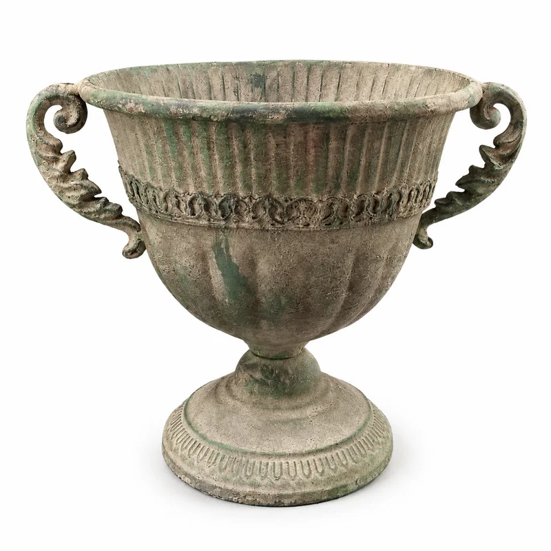 Handmade Distressed Vintage Small Metal Flower Vase for Living Room Decor Rustic Industrial Style Floral Display Holder