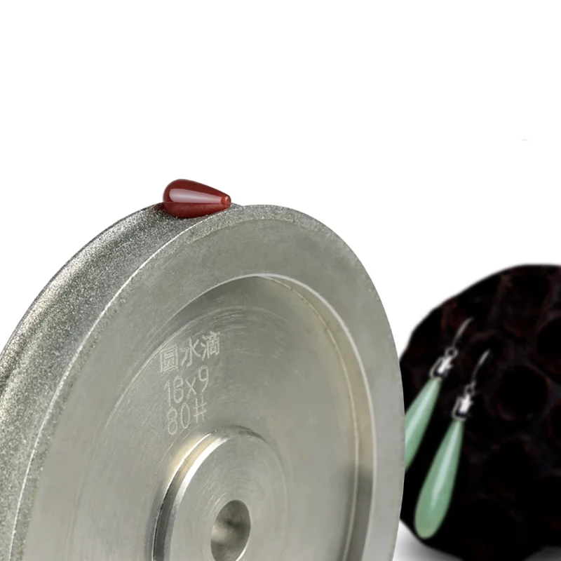 Customized Water Droplet Diamond Grinding Wheel for Jade Agate Bracelets and Prayer beads Diamond Forming Disk 10x25mm