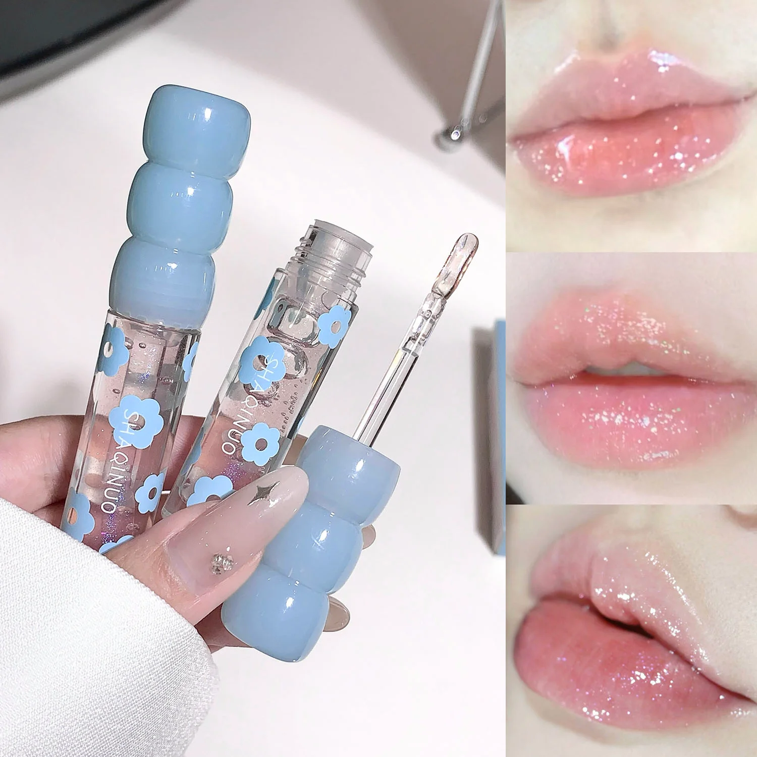 Schimmernder, taufrischer, feuchtigkeitsspendender Lippenöl-Glanz – intensive Feuchtigkeitscreme mit leichtem, nicht klebendem Glanz – perfekte, langanhaltende Lippenpflege