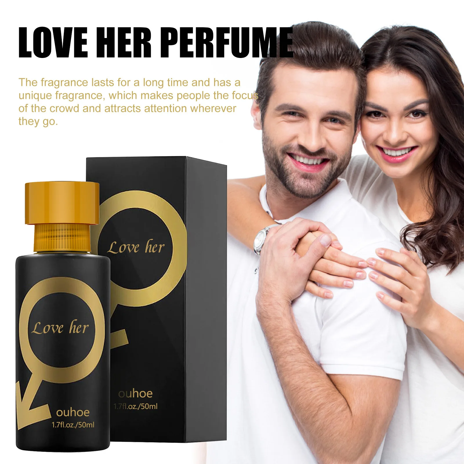 Ouhoe 50ml Glamour Pheromone Perfume Dating Scent Long Lasting Fragrance Bath Cleanser Face Scrub Deodorant Charm Perfume Spray