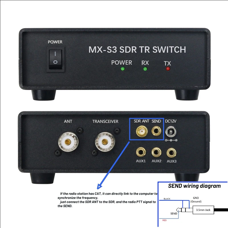 TRX-SDR Switch  Add SDR Spectrum To FT-818 IC-7100 IC-7300 K3 100W DC-160MHz