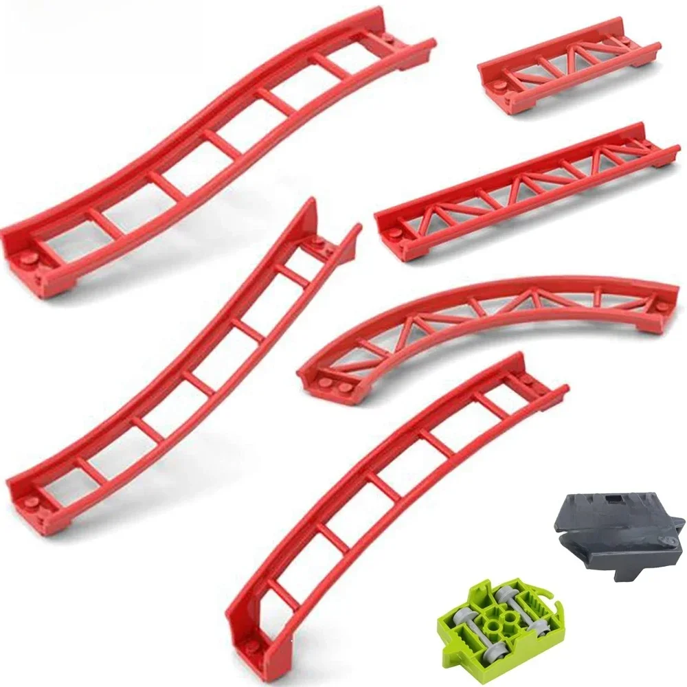 Rails de montagnes russes compatibles avec LEGOeds, petites pièces de nuit de construction, 26559 accessoires, technologie ParemployTechnology, 26060, 10 pièces