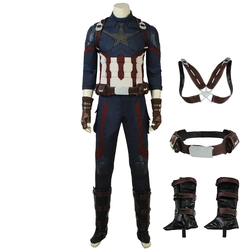 Fantasia Steve Cosplay Costume Men Rogers Halloween Carnival Clothing