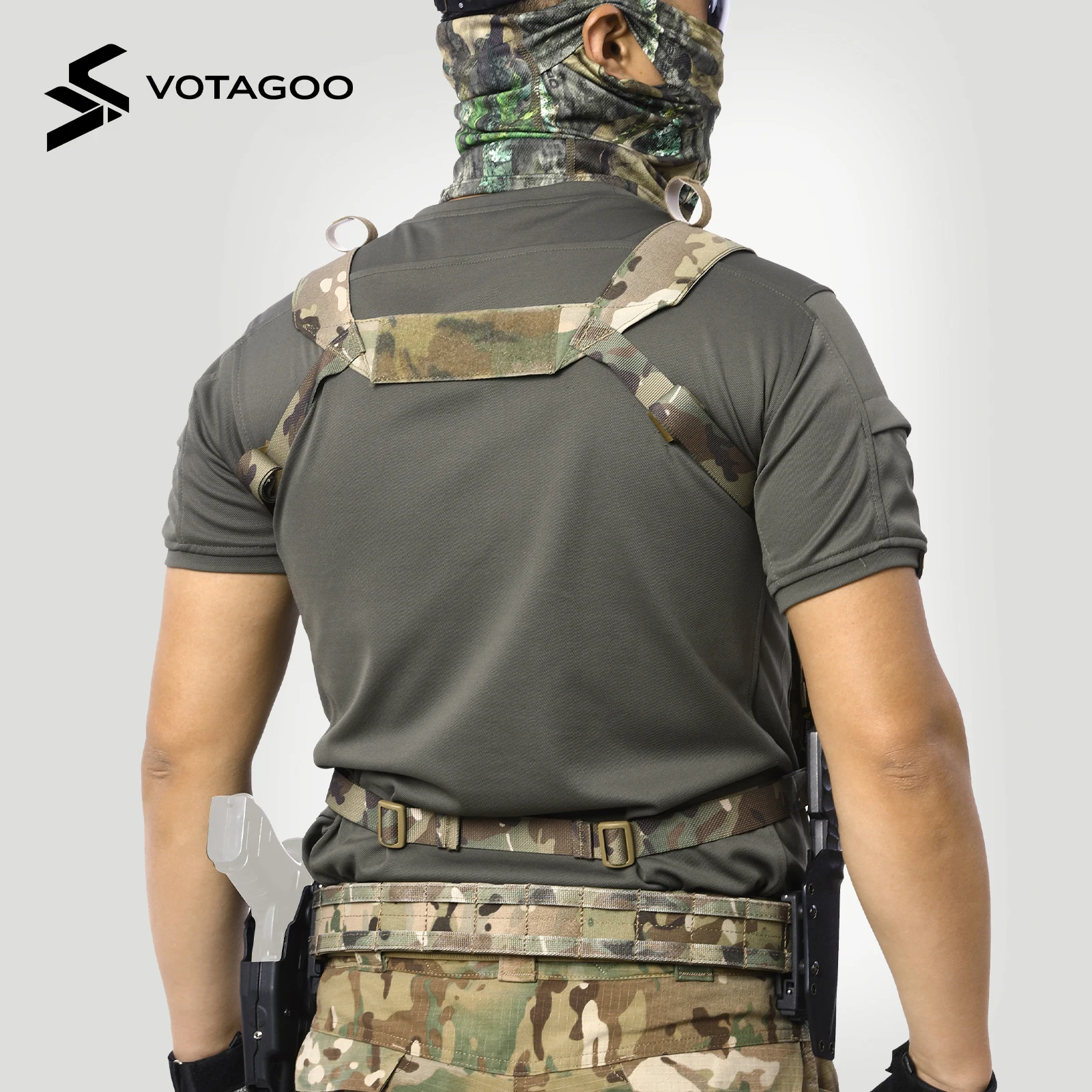 VOTAGOO チェスターリグ戦術チェスト装備、調節可能で取り外し可能な