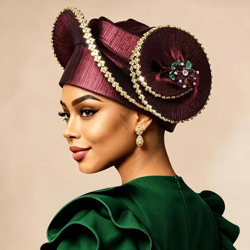 African women's headscarf, suitable for wearing with braids, suitable for use in churches, weddings and daily wear.