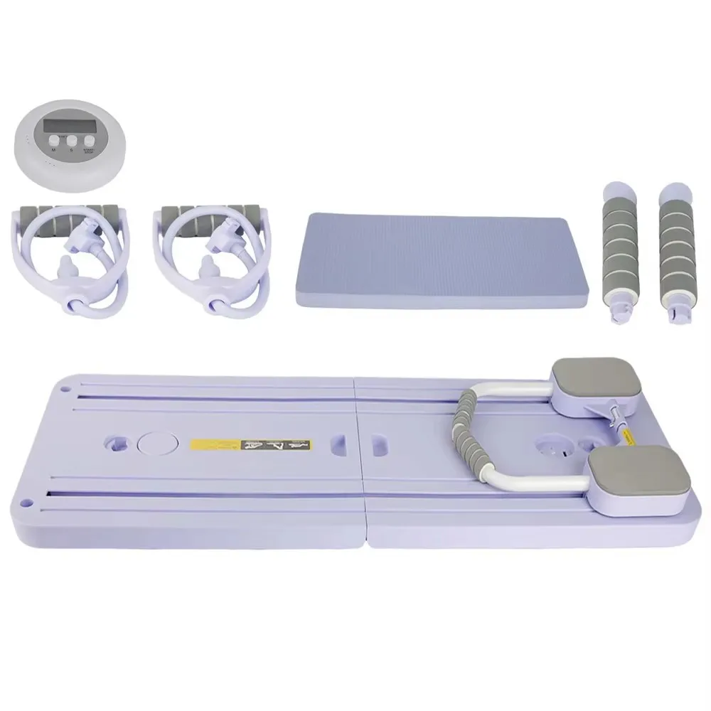 Opvouwbare Pilates Board Full Body Fitness Trainer met automatische rebound Multifunctionele buikplank Oefenapparatuur