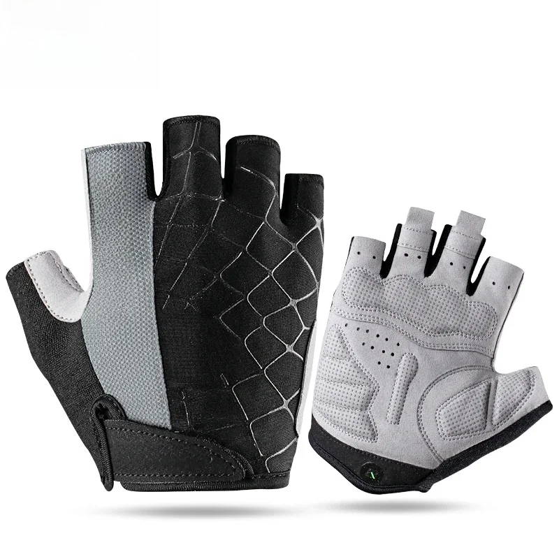 ROCKBROS Rękawiczki rowerowe Half Finger Odporne na wstrząsy Oddychające rękawiczki MTB Rower górski Rękawiczki sportowe Mężczyźni Kobiety Sprzęt rowerowy — zdjęcie 2