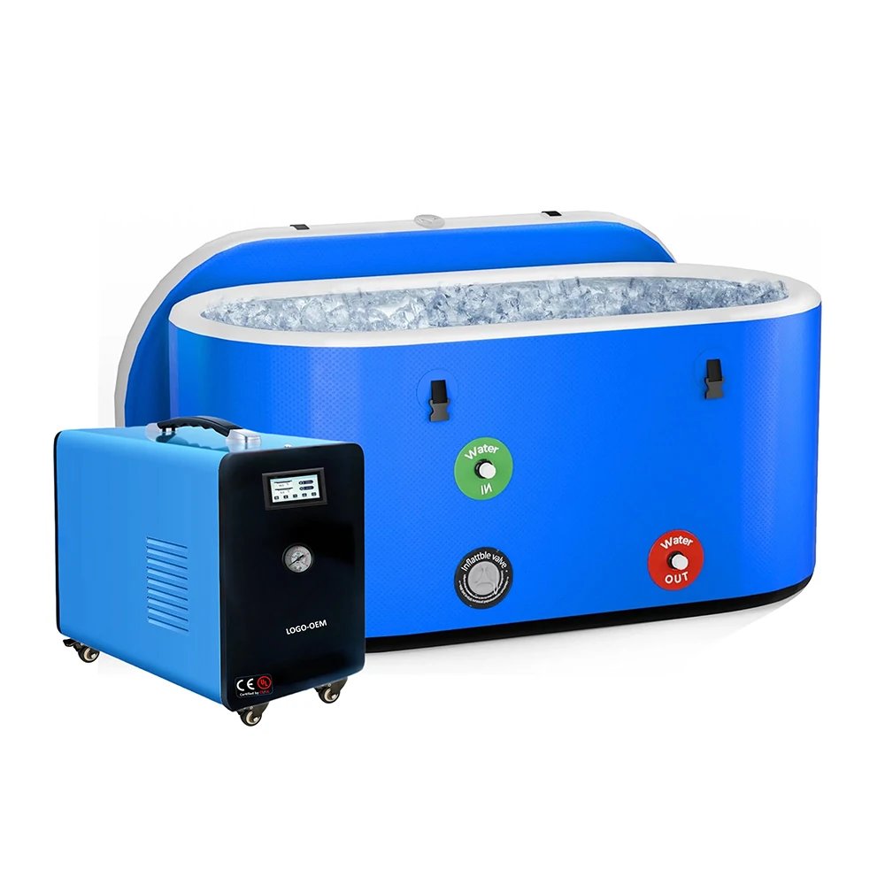 

Newly Blue 132cm Ice Bath Tub Portable 132cm Large Cold Plunge Tub Pool for Athletes, Cold Water Pod Tub Therapy & Recovery