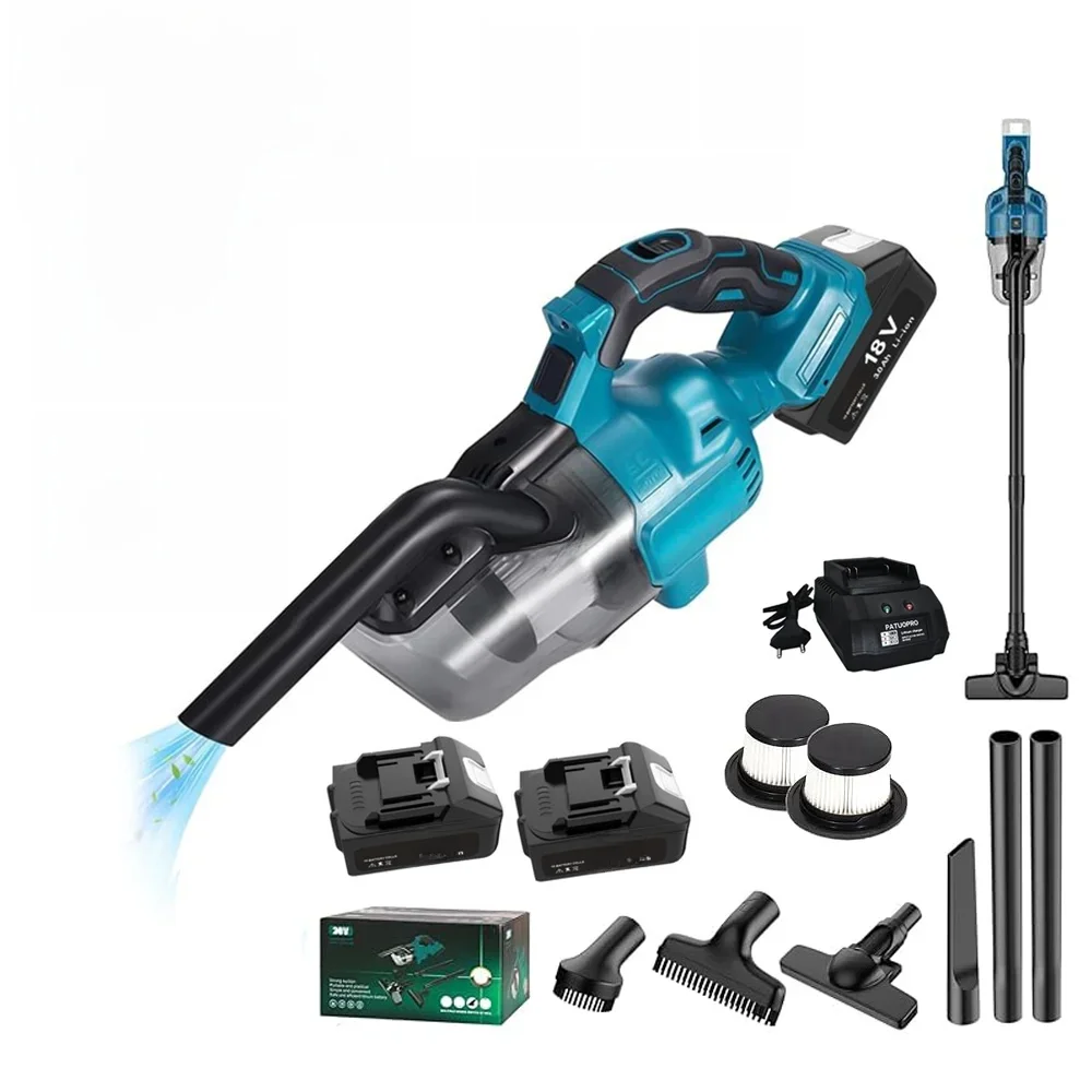 Elektrische stofzuiger Handheld draadloze stofzuiger Thuis Auto Tweeërlei gebruik Draagbare krachtige reinigingstool voor Makita 18V batterij - afbeelding 2