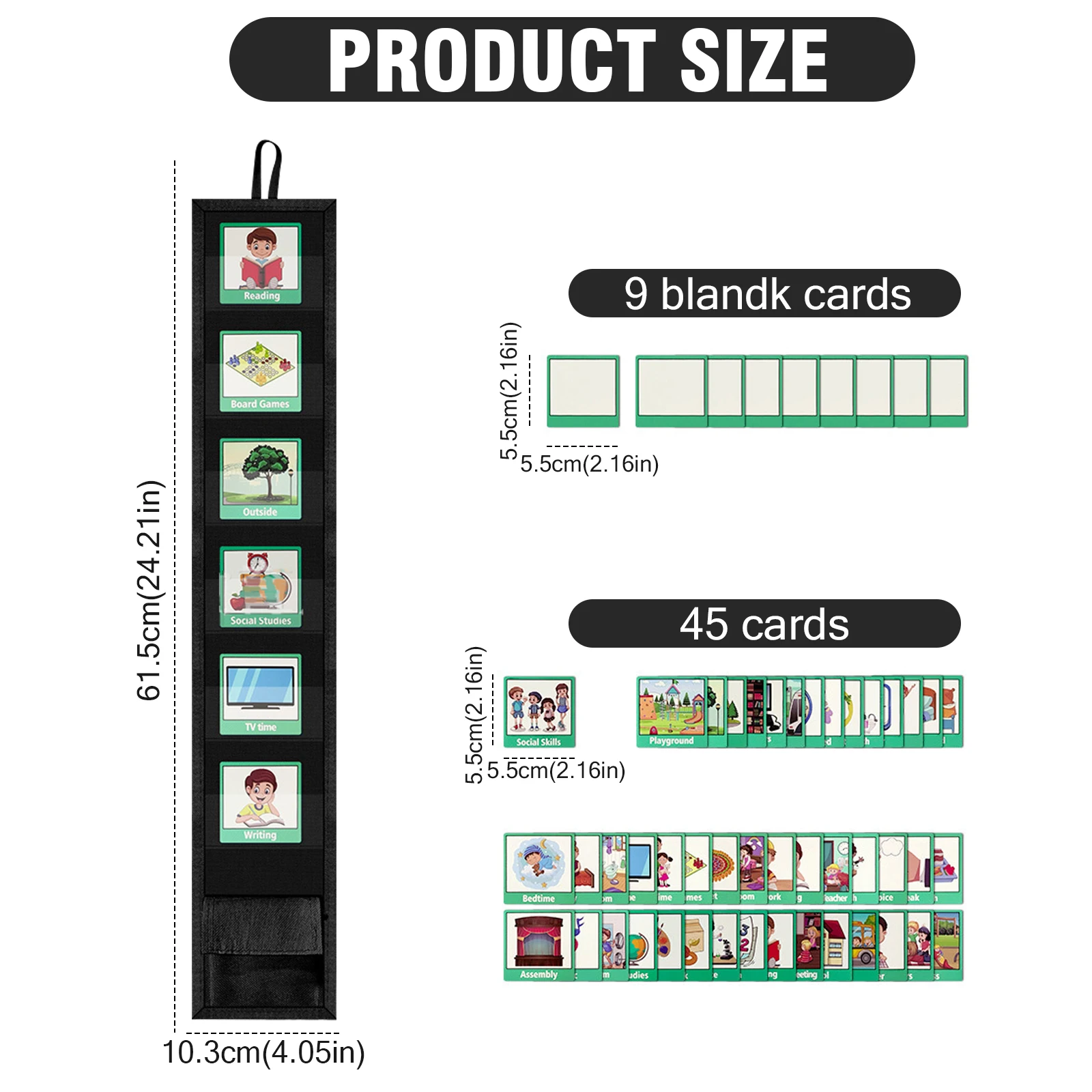 Kids Visual Schedule Calendar Chart, 2 in 1 Autism Children Daily Chore Routine Chart, Visual Timetable Daily Routine Chart