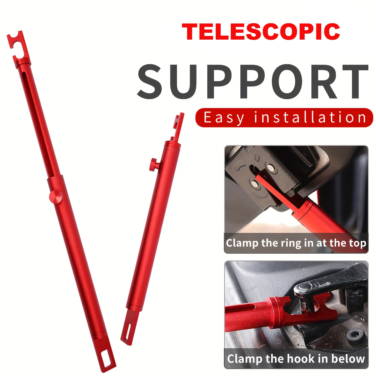 Telescopic Car Dent Repair Support Bar Aluminum Alloy Ideal for Polishing, Trunk/Door/Hood Fixing, Vehicle Repair Tools