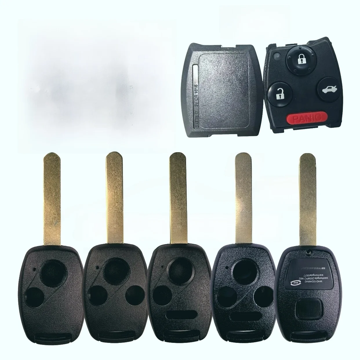 Jing-Coque de clé de voiture à distance de remplacement, coque de clé automatique, housse de clé Fob, Honda Accord, Civic, CRV Pilot, Insight, 2/2 + 1, 3/3 + 1 boutons