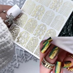 1PC 3D Nail Sticker Snake Pattern Embossed Self-Adhesive Slider Nail Decals DIY Nail Art Decoration