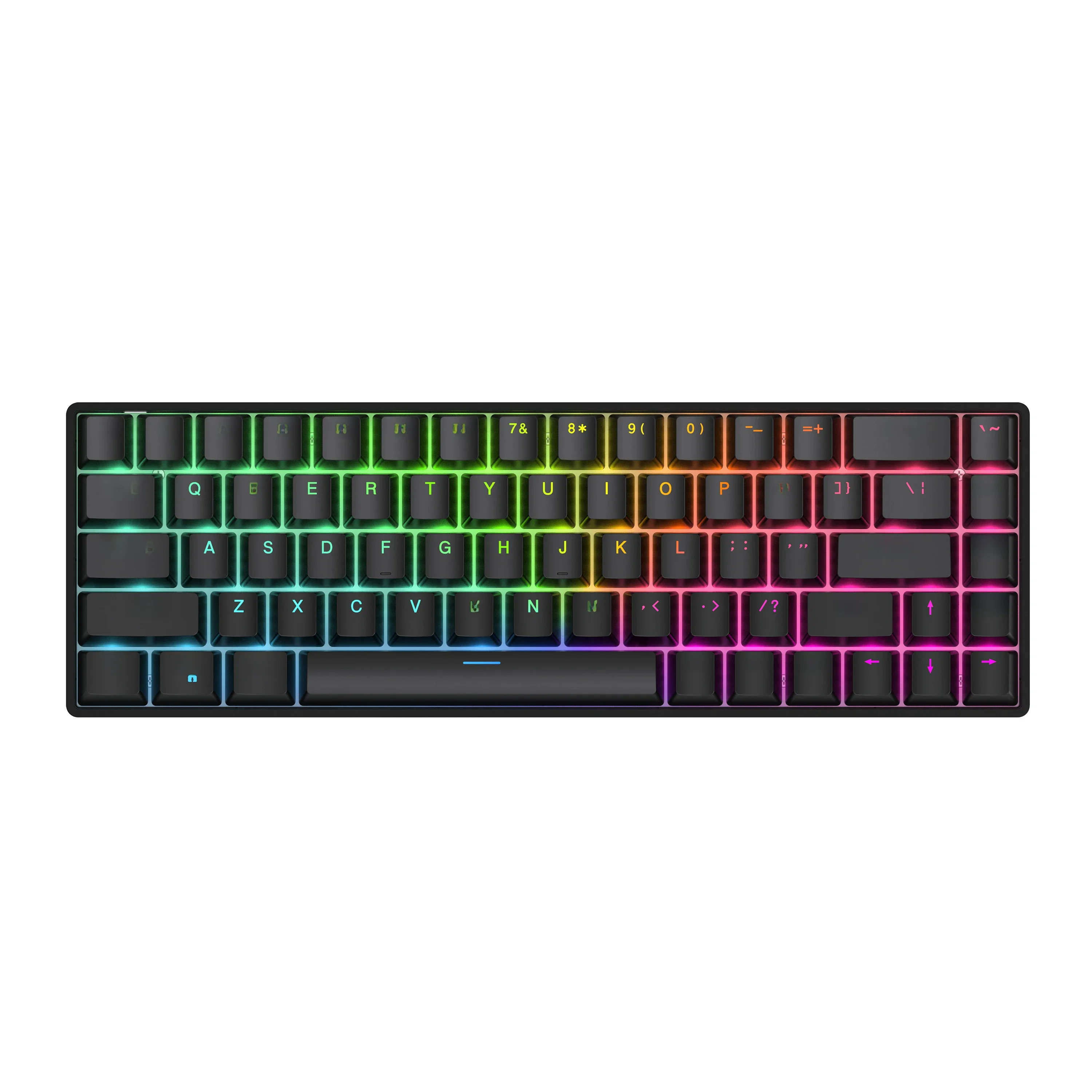 Raven68 Esports Magnetic Axis Keyboard, Wired, Single Mode, PBT Keycap transparente, 8 K Return,