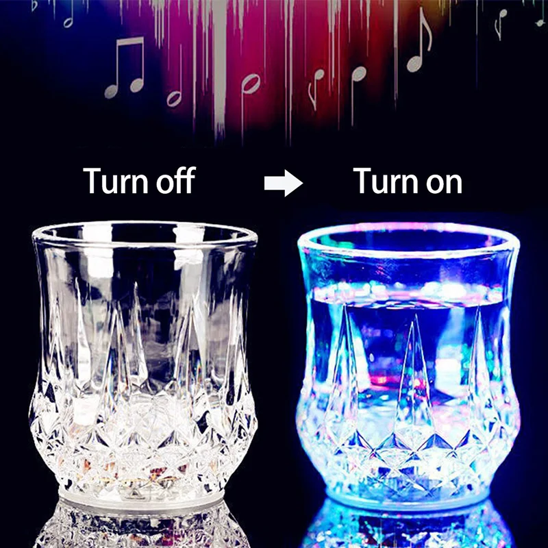 150ml LED Flashing Transparent Cup Whisky Wine Beer Water Pineapple Mug Beverage Drinking Glowing Bar Party Decorative Supplies