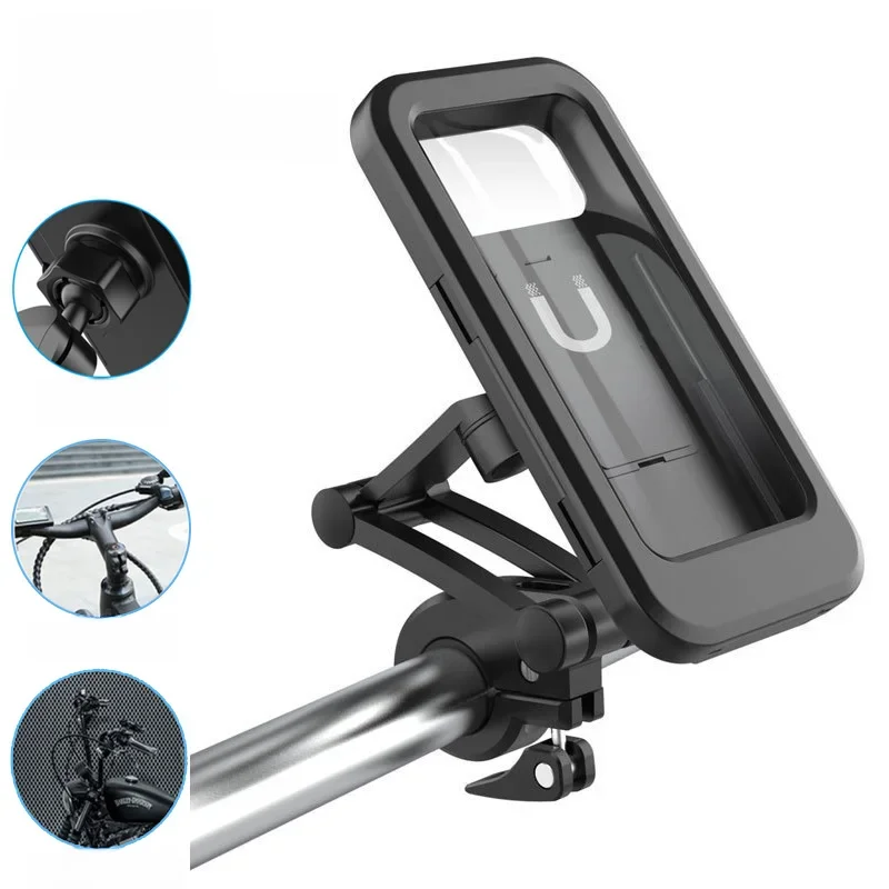 AliExpress NONE Waterproof Bicycle Mobile Phone Holder Support Universal Folding Motorcycle GPS 360°Swivel Adjustable Bike Cellphone Holder