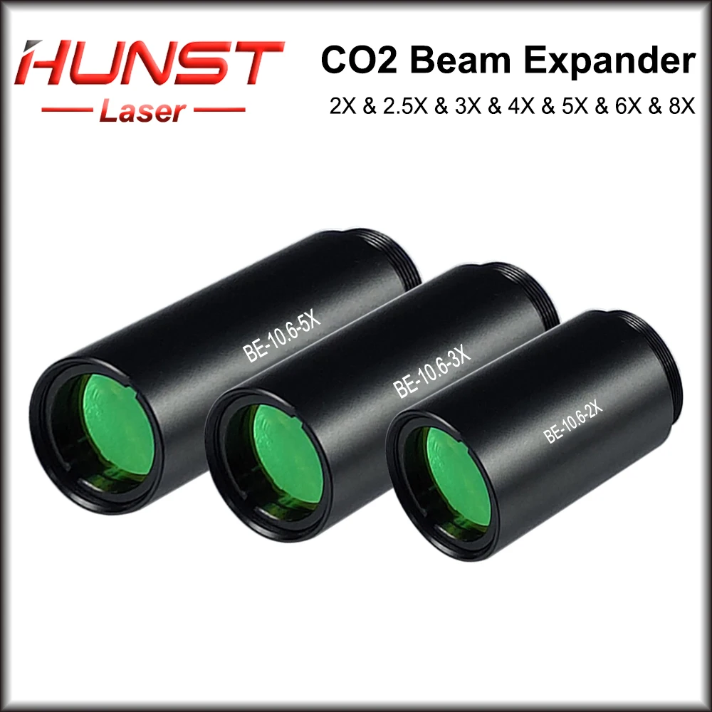 

Hunst CO2 10600nm Laser Beam Expander 2X 2.5X 3X 4X Expansion Ratio M22*0.75 Lense Optics For CO2 Laser Marking Machine